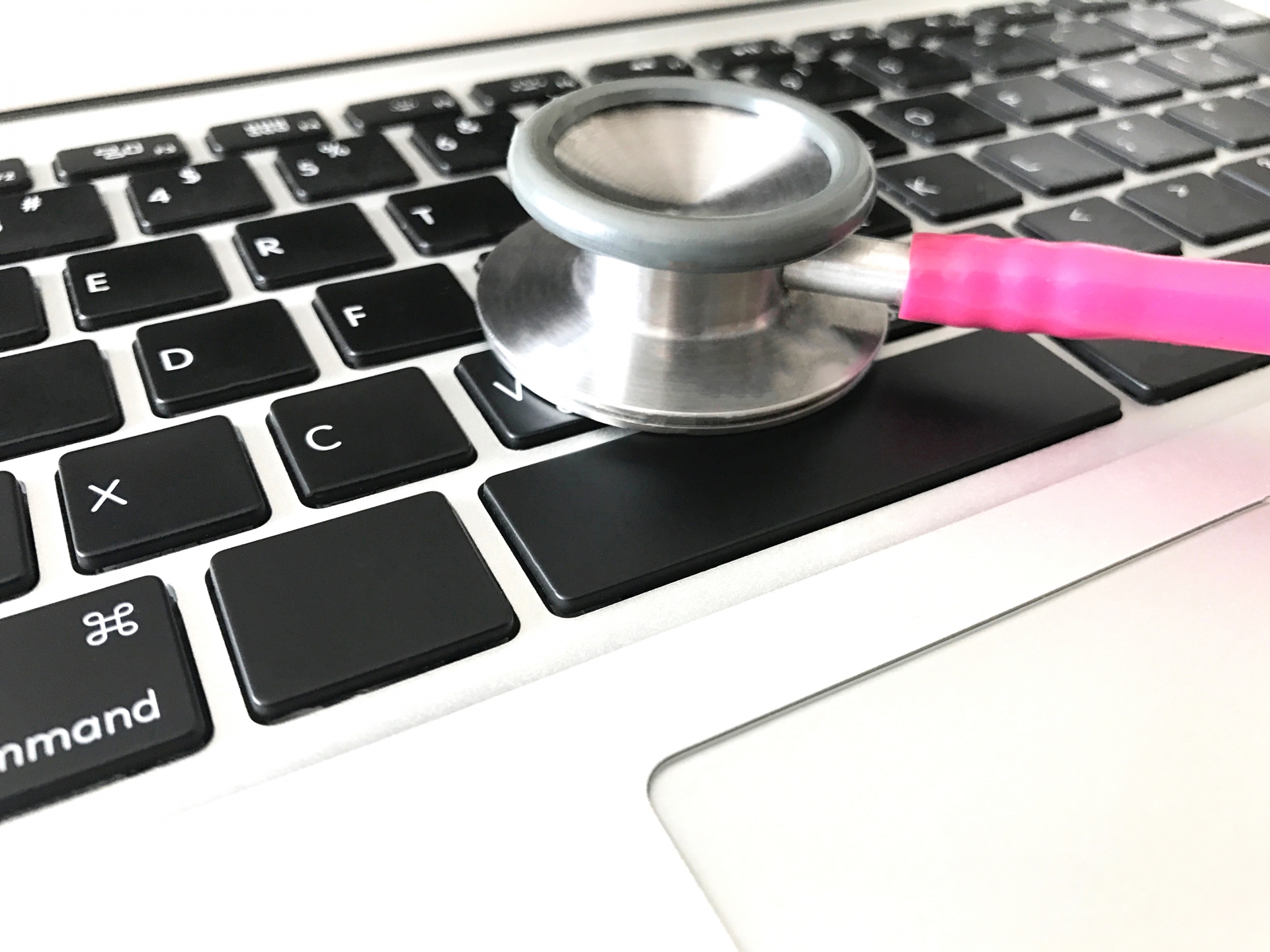 stethoscope on keyboard